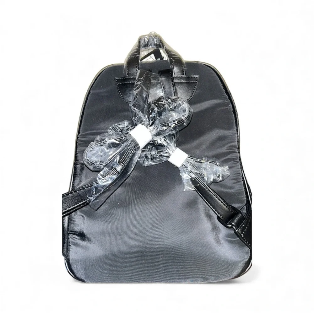 BNWT BADGLEY MISCHKA Black & White Quilted Tweed Backpack SIMPLY GORGEOUS